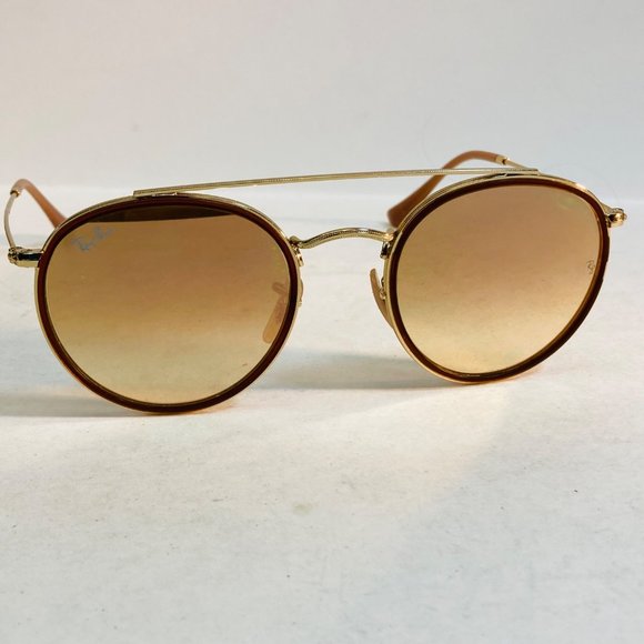 Ray-Ban Accessories - Ray-Ban Round Double Bridge Sunglasses RB3647N 001/70 Gold Frame Preowned as is